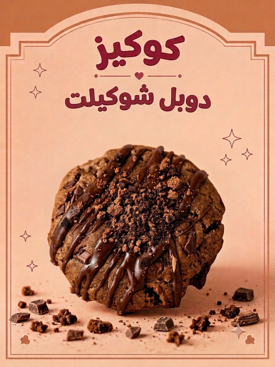 كوكيز دبل شكولت ( 1 قطعه )