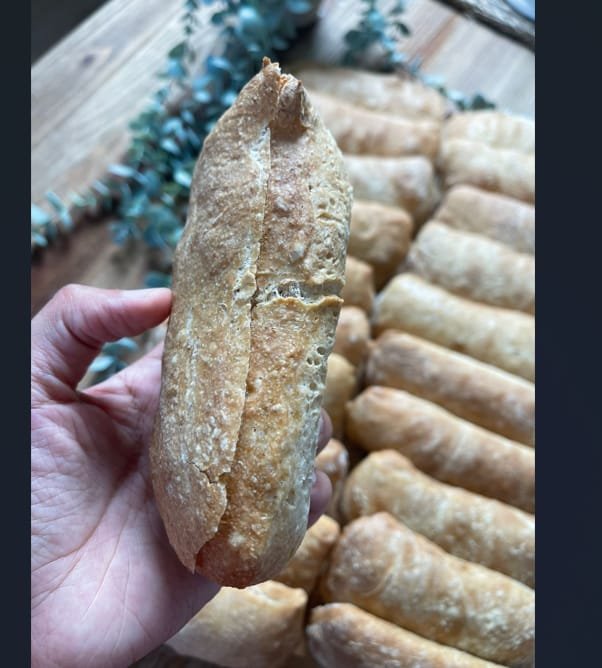 خبز الشاباتا بالخميره البريه الطبيعيه (10 خبزات)